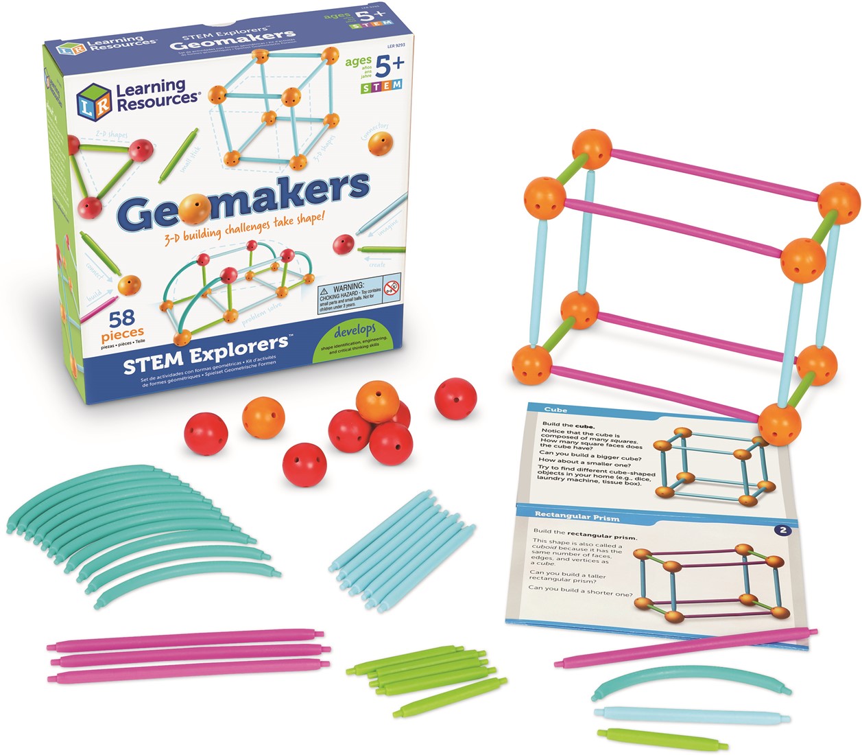 Geomakers STEM Explorers set voor het bouwen van 2D- en 3D-vormen